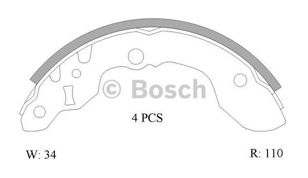 Bosch 0 986 AB0 856 Brake shoe set 0986AB0856