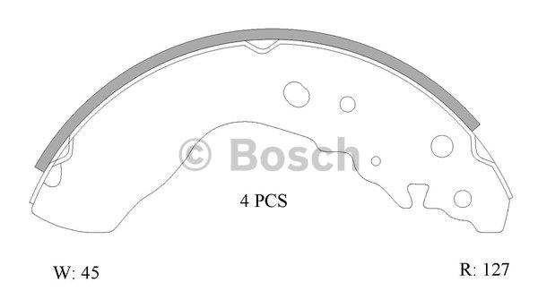 Bosch 0 986 AB0 859 Brake shoe set 0986AB0859