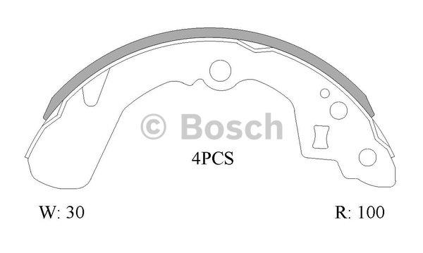 Bosch 0 986 AB0 875 Brake shoe set 0986AB0875