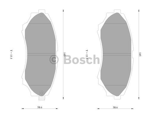 Bosch 0 986 AB1 002 Brake Pad Set, disc brake 0986AB1002