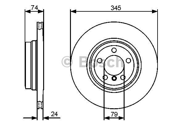 Bosch Rear vented brake disc – price [object Object] PLN