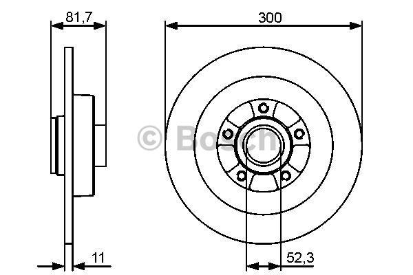 Bosch Rear solid brake disc – price [object Object] PLN
