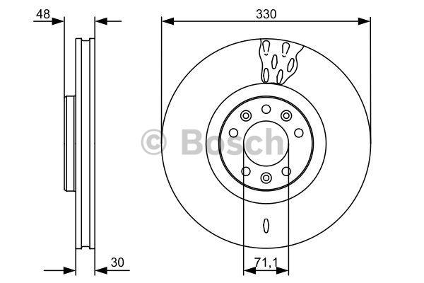 Bosch Front vented brake disc – price 261 PLN