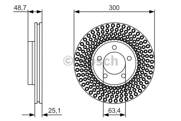 Bosch Front vented brake disc – price 203 PLN