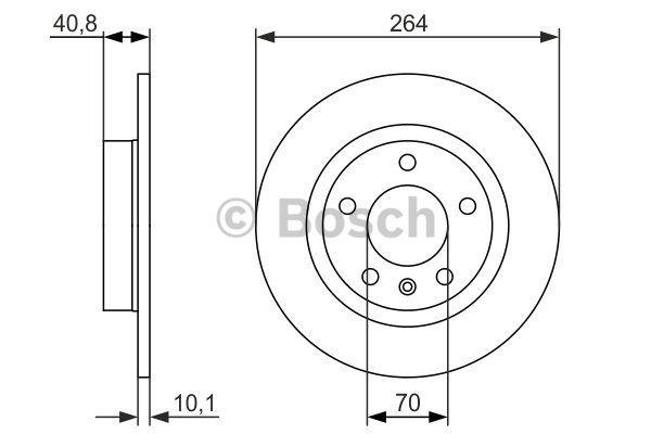 Bosch Rear solid brake disc – price [object Object] PLN
