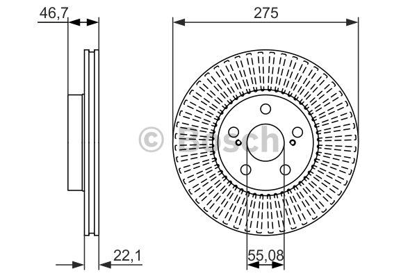 Bosch Front vented brake disc – price [object Object] PLN