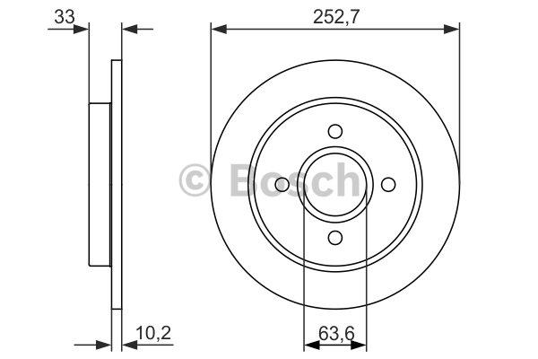 Bosch 0 986 479 859 Rear brake disc, non-ventilated 0986479859