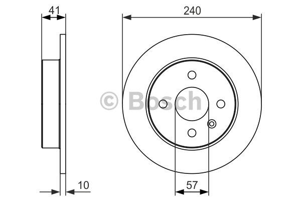 Bosch 0 986 479 918 Rear brake disc, non-ventilated 0986479918
