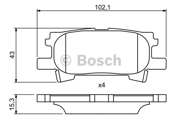 Bosch Brake pad set – price 87 PLN