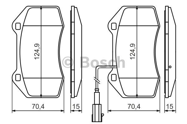 Bosch Brake pad set – price 197 PLN