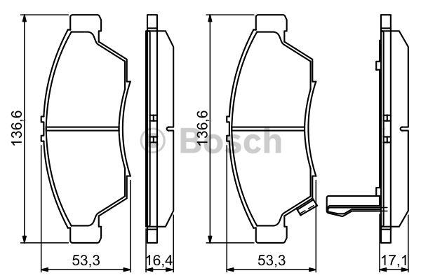 Bosch Brake pad set – price [object Object] PLN