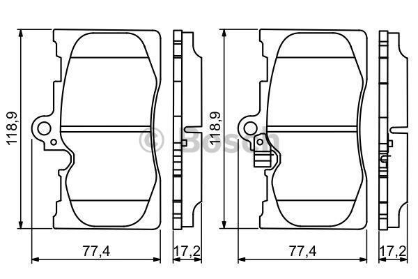 Bosch Brake pad set – price 179 PLN