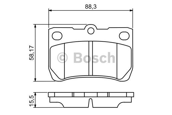 Bosch Brake Pad Set, disc brake – price