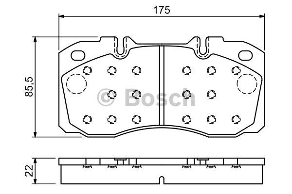 Bosch Brake pad set – price 154 PLN