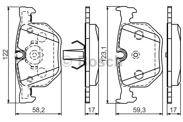 Bosch Brake pad set – price 193 PLN