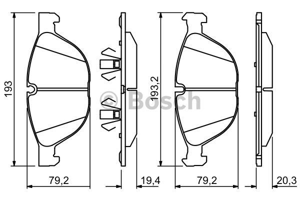 Bosch Brake pad set – price 253 PLN