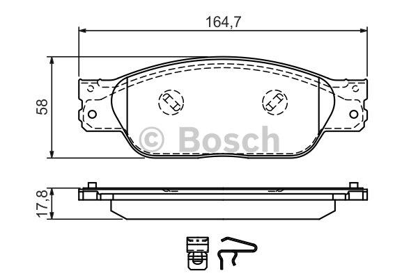 Bosch Brake pad set – price 208 PLN