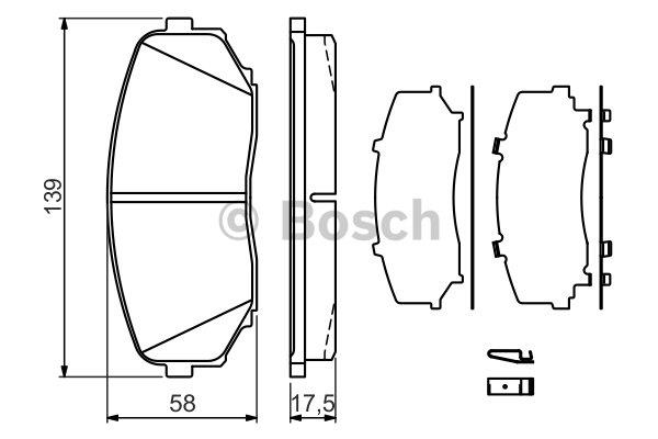 Bosch Brake pad set – price 222 PLN