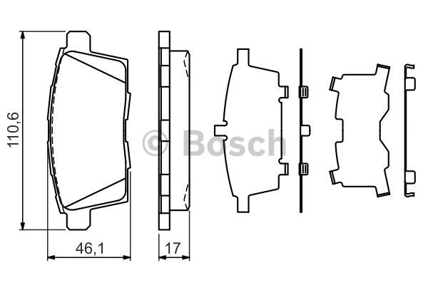Bosch Brake pad set – price [object Object] PLN