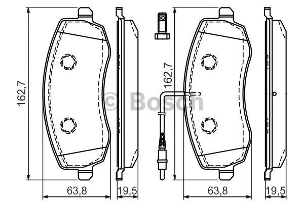 Bosch Brake pad set – price 245 PLN