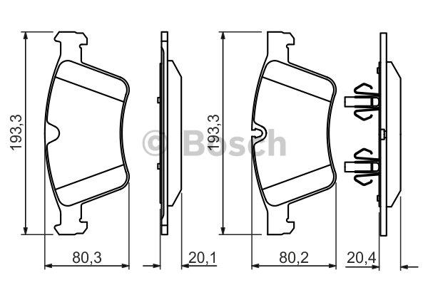 Bosch Brake pad set – price 284 PLN