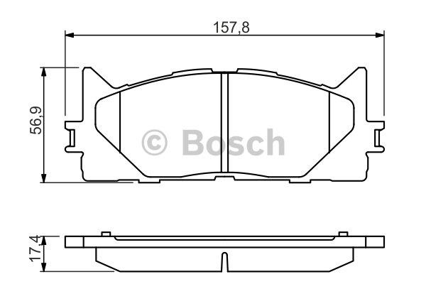 Brake Pad Set, disc brake Bosch 0 986 494 430
