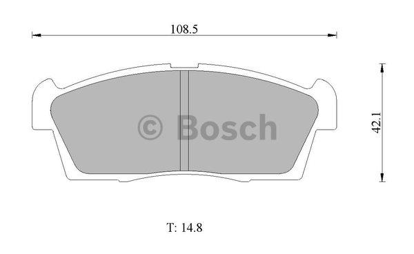 Bosch 0 986 AB1 010 Brake Pad Set, disc brake 0986AB1010