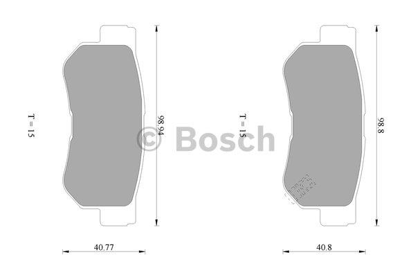 Bosch 0 986 AB1 020 Brake Pad Set, disc brake 0986AB1020
