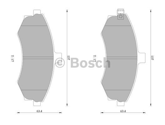 Bosch 0 986 AB1 023 Brake Pad Set, disc brake 0986AB1023