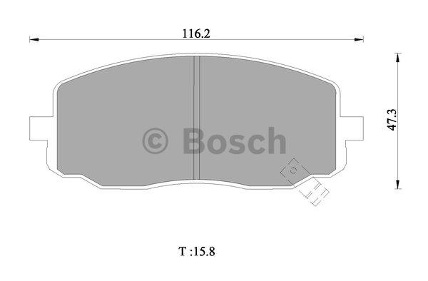 Bosch 0 986 AB1 028 Brake Pad Set, disc brake 0986AB1028