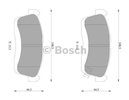 Bosch 0 986 AB1 030 Brake Pad Set, disc brake 0986AB1030