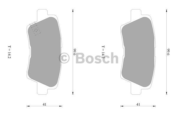 Bosch 0 986 AB1 040 Brake Pad Set, disc brake 0986AB1040
