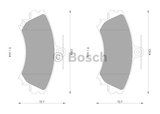 Bosch 0 986 AB1 054 Brake Pad Set, disc brake 0986AB1054