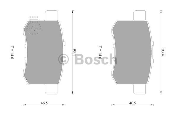 Bosch 0 986 AB1 058 Brake Pad Set, disc brake 0986AB1058