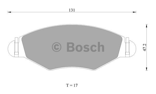 Bosch 0 986 AB1 064 Brake Pad Set, disc brake 0986AB1064