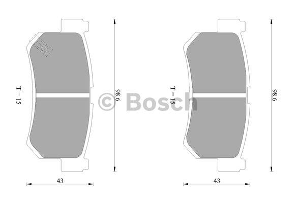 Bosch 0 986 AB1 066 Brake Pad Set, disc brake 0986AB1066