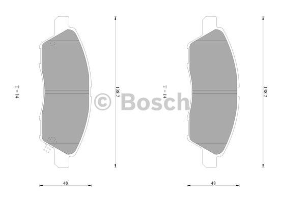 Bosch 0 986 AB1 071 Brake Pad Set, disc brake 0986AB1071