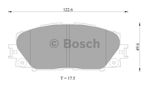 Bosch 0 986 AB1 080 Brake Pad Set, disc brake 0986AB1080