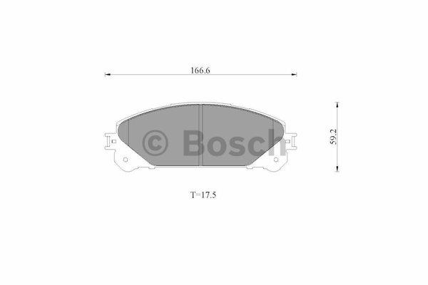 Bosch 0 986 AB1 090 Brake Pad Set, disc brake 0986AB1090