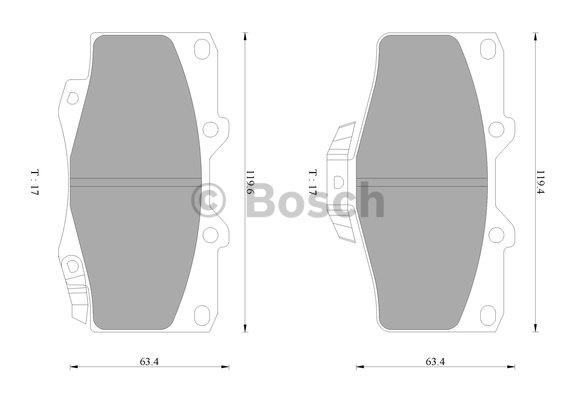 Bosch 0 986 AB1 128 Brake Pad Set, disc brake 0986AB1128