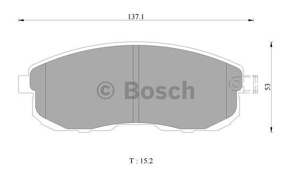Bosch 0 986 AB1 139 Brake Pad Set, disc brake 0986AB1139