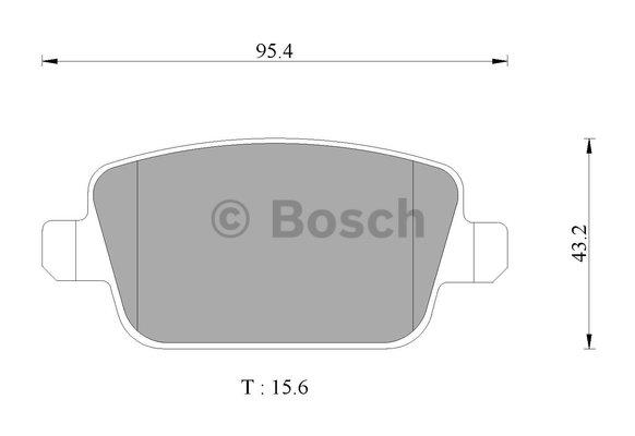 Bosch 0 986 AB1 144 Brake Pad Set, disc brake 0986AB1144