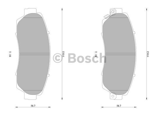 Bosch 0 986 AB1 376 Brake Pad Set, disc brake 0986AB1376