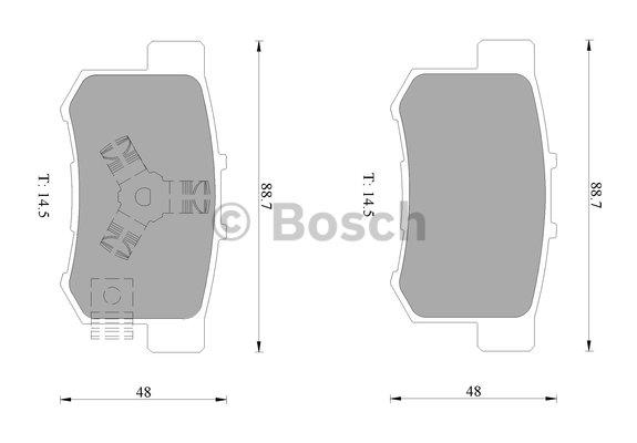 Bosch 0 986 AB1 380 Brake Pad Set, disc brake 0986AB1380