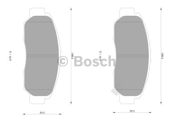 Bosch 0 986 AB1 385 Brake Pad Set, disc brake 0986AB1385