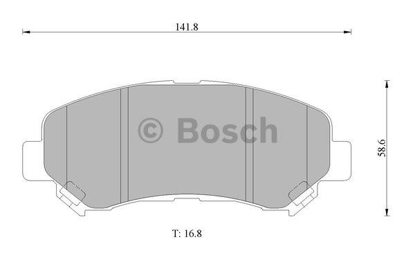 Bosch 0 986 AB1 386 Brake Pad Set, disc brake 0986AB1386