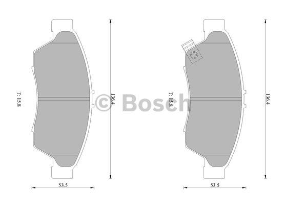 Bosch 0 986 AB1 399 Brake Pad Set, disc brake 0986AB1399