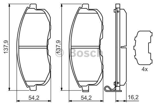 Bosch Brake pad set – price [object Object] PLN