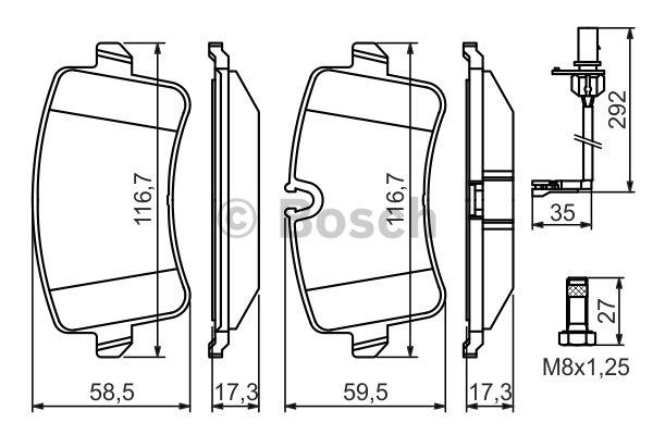 Bosch Brake pad set – price 216 PLN