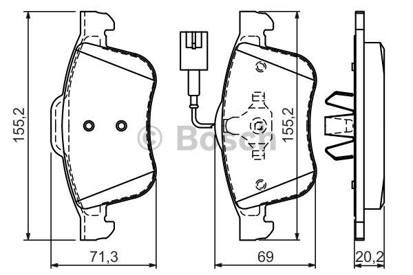 Bosch Brake pad set – price 202 PLN